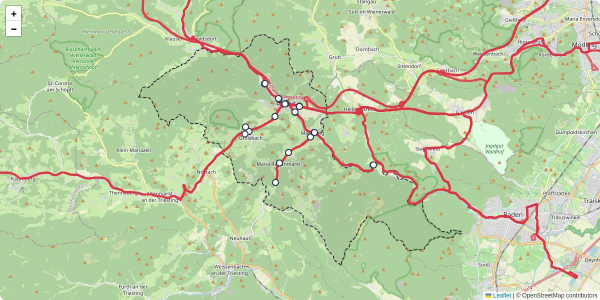 Nahverkehrsnetz in alland, Österreich - Buslinien, Haltestellen und Verbindungen auf der Karte