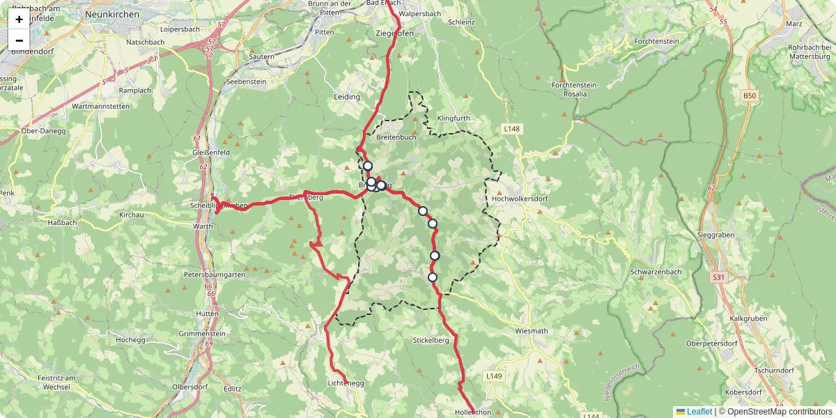 Nahverkehrsnetz in bromberg, Österreich - Buslinien, Haltestellen und Verbindungen auf der Karte