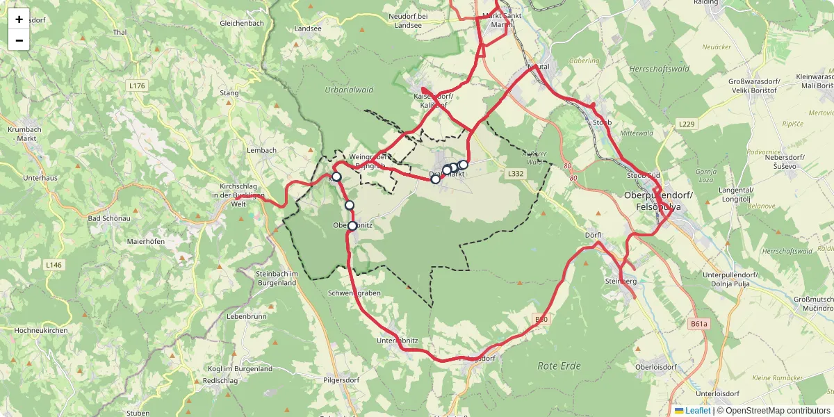 Nahverkehrsnetz in dramarkt, Österreich - Buslinien, Haltestellen und Verbindungen auf der Karte