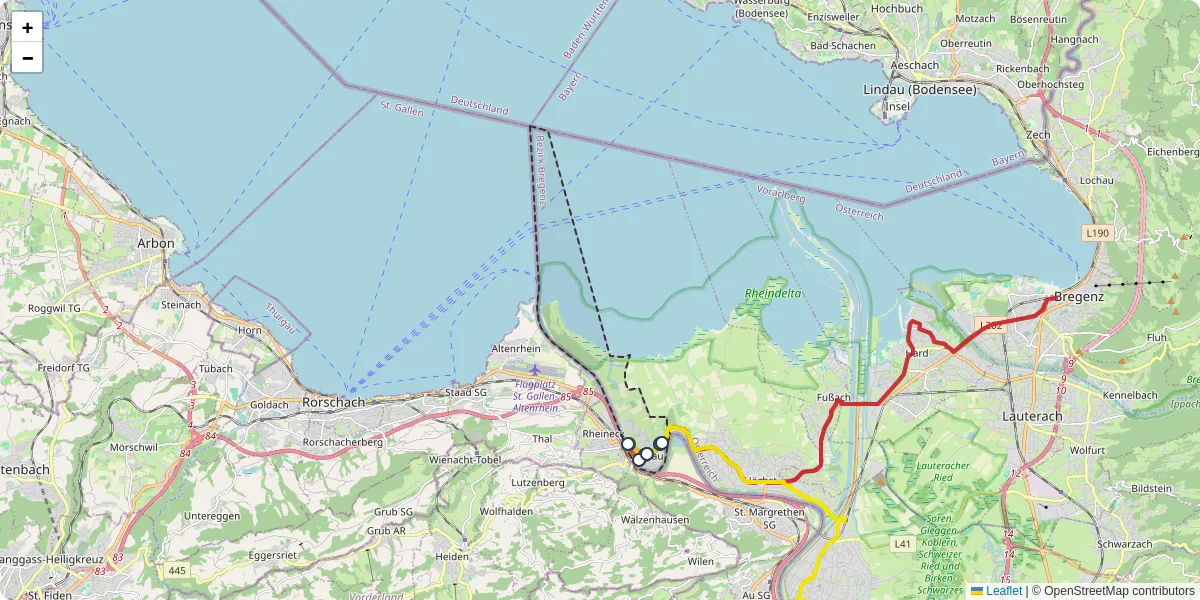 Nahverkehrsnetz in gaiau, Österreich - Buslinien, Haltestellen und Verbindungen auf der Karte