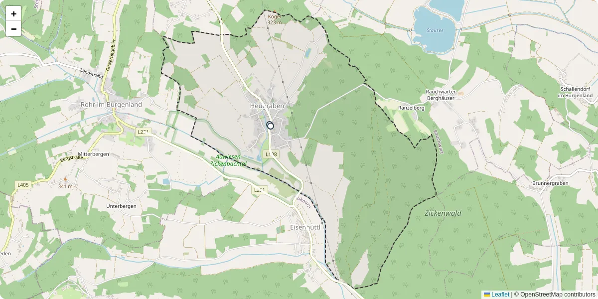 Nahverkehrsnetz in heugraben, Österreich - Buslinien, Haltestellen und Verbindungen auf der Karte