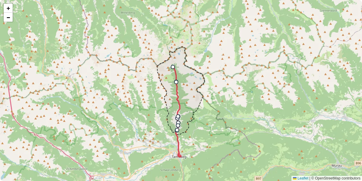 Nahverkehrsnetz in lessach, Österreich - Buslinien, Haltestellen und Verbindungen auf der Karte