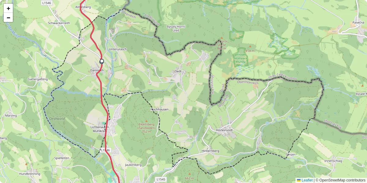 Nahverkehrsnetz in lichtenau-im-muhlkreis, Österreich - Buslinien, Haltestellen und Verbindungen auf der Karte