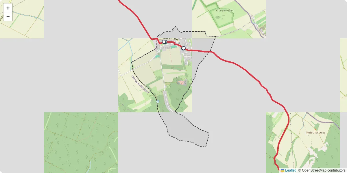 Nahverkehrsnetz in loretto, Österreich - Buslinien, Haltestellen und Verbindungen auf der Karte