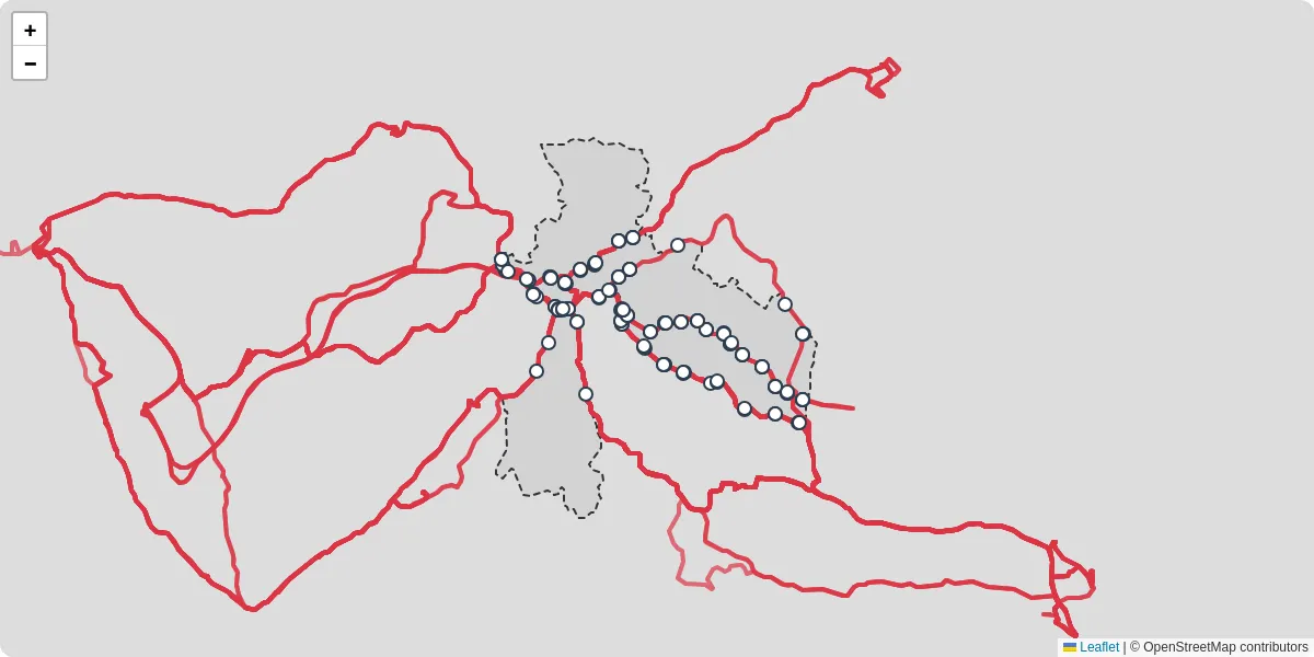 Nahverkehrsnetz in nestelbach-bei-graz, Österreich - Buslinien, Haltestellen und Verbindungen auf der Karte
