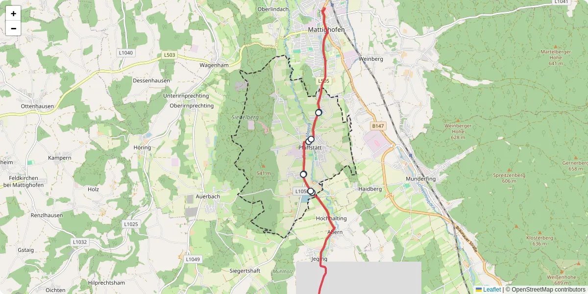 Nahverkehrsnetz in pfaffstatt, Österreich - Buslinien, Haltestellen und Verbindungen auf der Karte