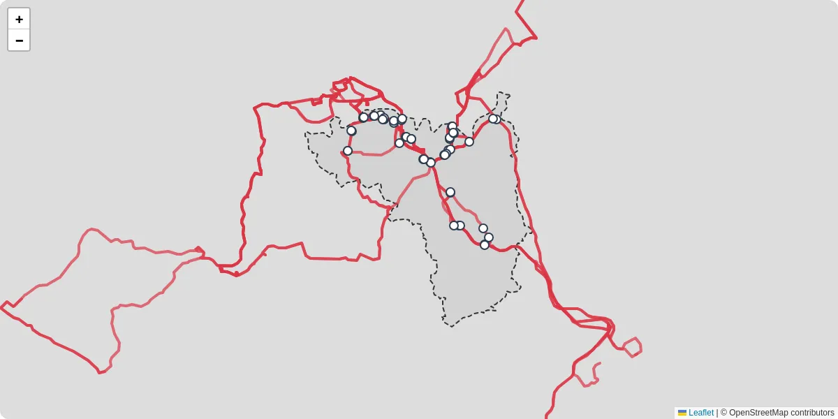 Nahverkehrsnetz in regau, Österreich - Buslinien, Haltestellen und Verbindungen auf der Karte
