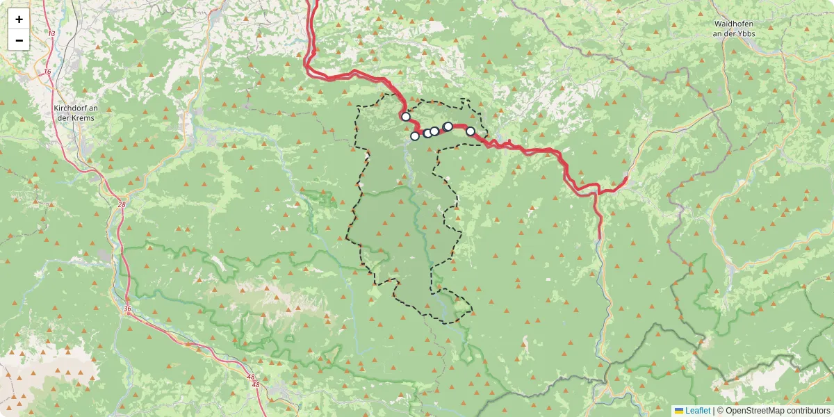 Nahverkehrsnetz in reichraming, Österreich - Buslinien, Haltestellen und Verbindungen auf der Karte