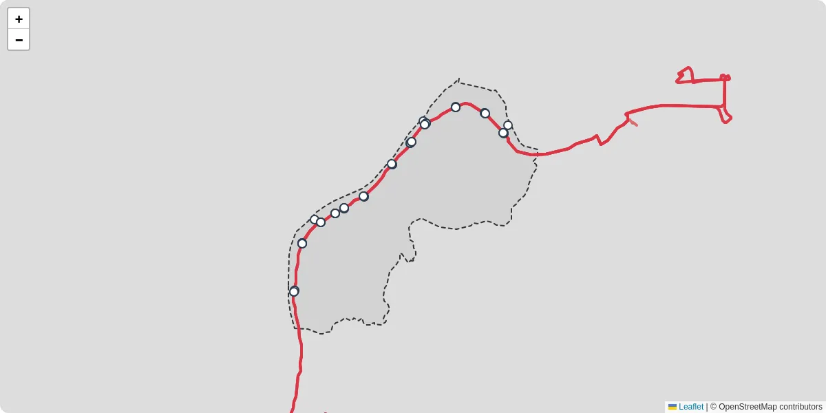 Nahverkehrsnetz in rossatz-arnsdorf, Österreich - Buslinien, Haltestellen und Verbindungen auf der Karte