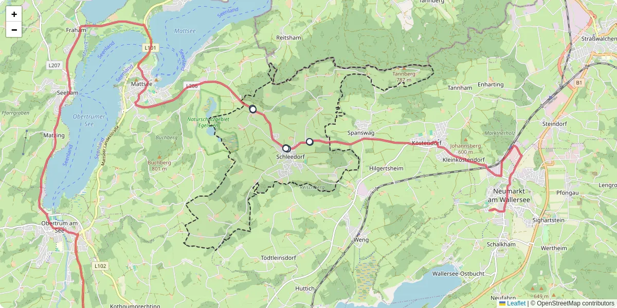 Nahverkehrsnetz in schleedorf, Österreich - Buslinien, Haltestellen und Verbindungen auf der Karte