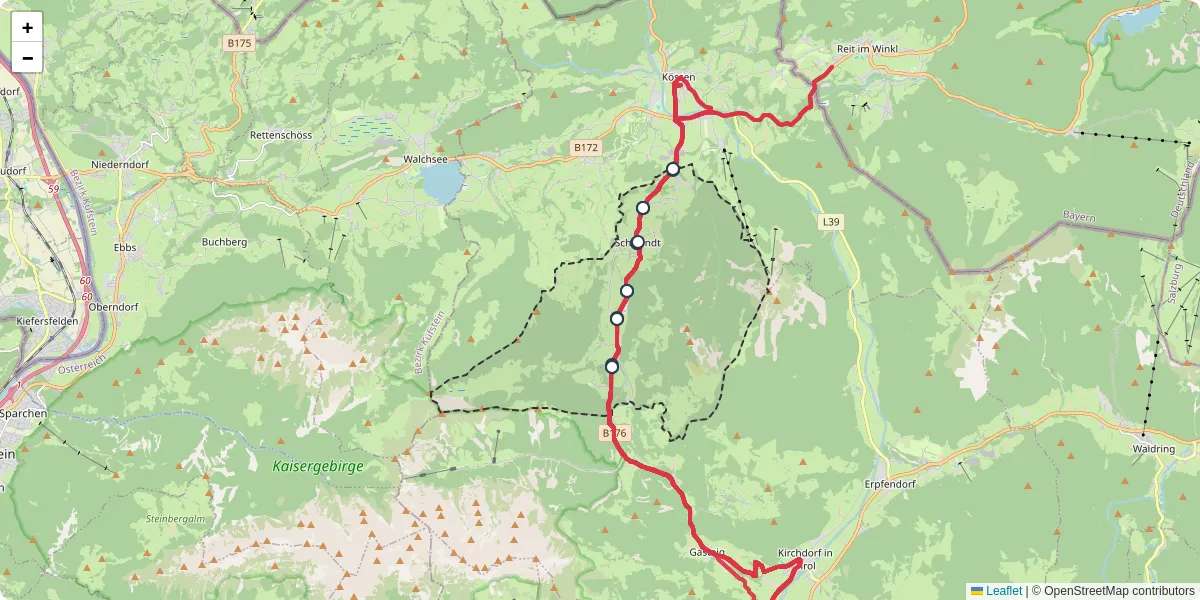Nahverkehrsnetz in schwendt, Österreich - Buslinien, Haltestellen und Verbindungen auf der Karte
