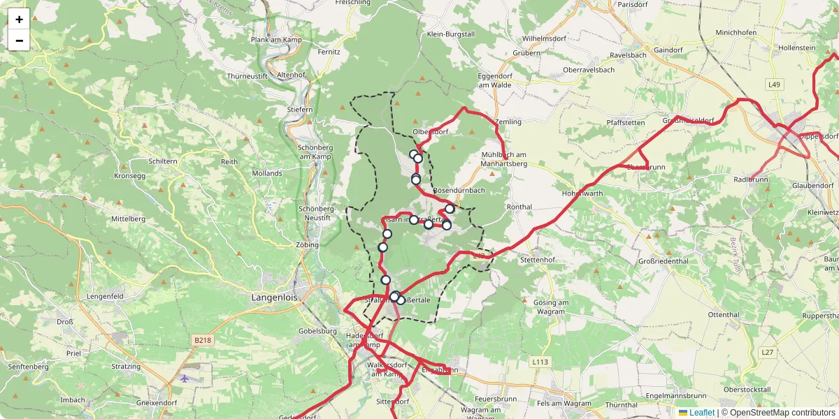 Nahverkehrsnetz in stra-im-straertale, Österreich - Buslinien, Haltestellen und Verbindungen auf der Karte