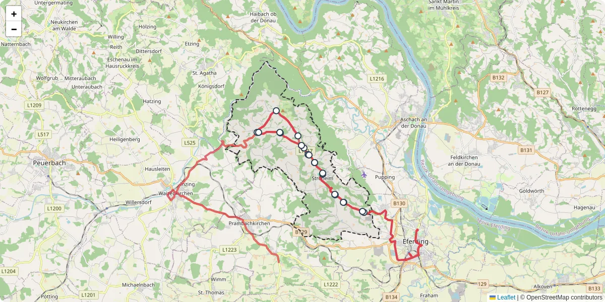 Nahverkehrsnetz in stroheim, Österreich - Buslinien, Haltestellen und Verbindungen auf der Karte
